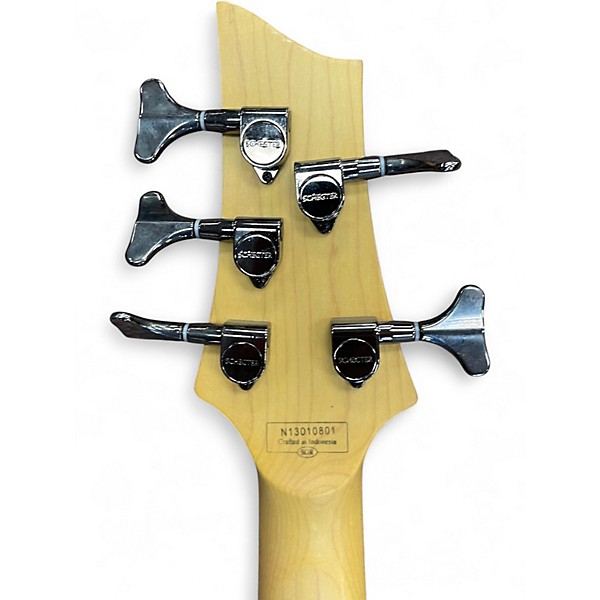 Used Schecter Guitar Research Damien Elite 5 String Charcoal Electric Bass Guitar