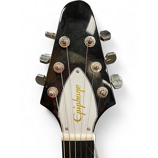 Used Epiphone Flying V 70s Silverburst Solid Body Electric Guitar