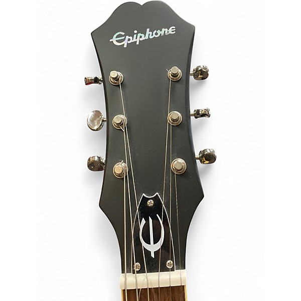 Used Epiphone WORN CASINO Flat Black Hollow Body Electric Guitar