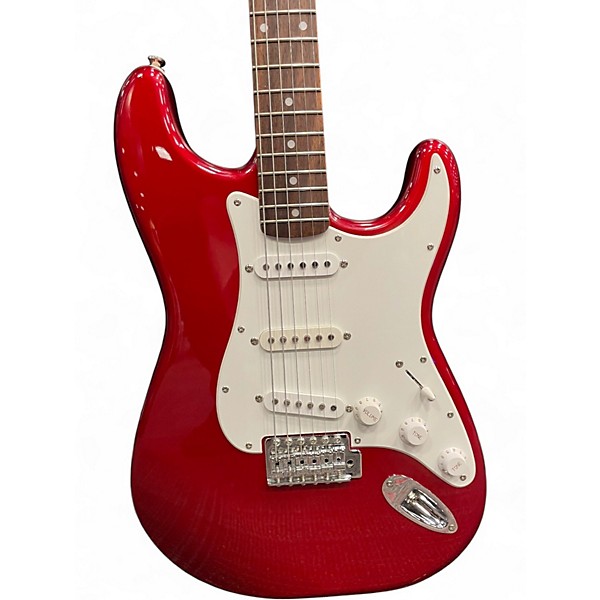 Used Squier Affinity Stratocaster Candy Apple Red Solid Body Electric Guitar