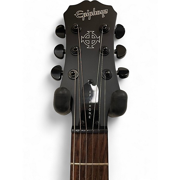 Used Epiphone Gothic Les Paul Studio Satin Black Solid Body Electric Guitar