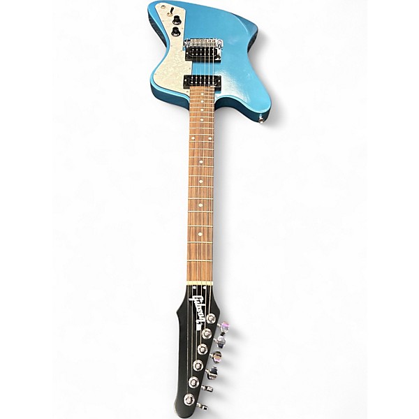 Used 2017 Gibson Firebird Zero Ice Blue Metallic Solid Body Electric Guitar