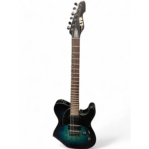 Used ESP LTD TE200DX Blue Burst Solid Body Electric Guitar