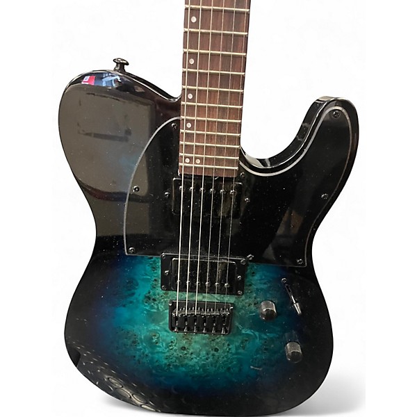 Used ESP LTD TE200DX Blue Burst Solid Body Electric Guitar