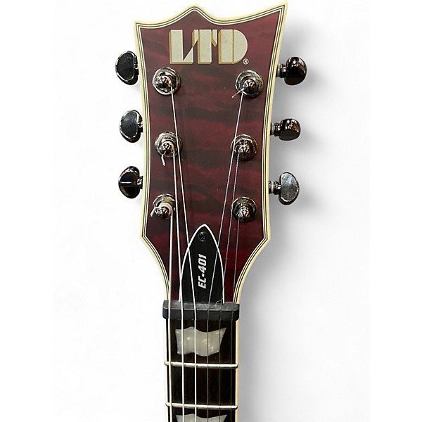 Used ESP LTD EC401 Crimson Red Burst Solid Body Electric Guitar