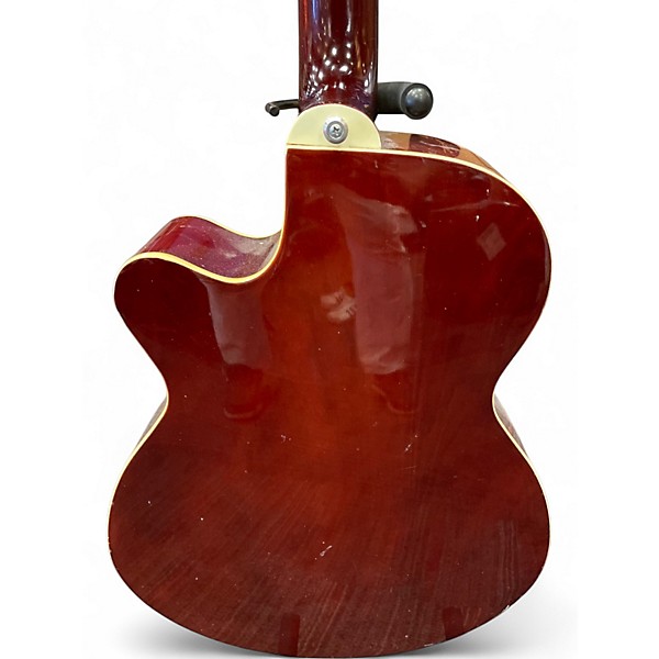 Used Stagg SW206CE Maroon Acoustic Electric Guitar