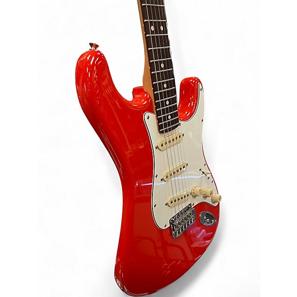 Used Fender Player Stratocaster Coral Red Solid Body Electric Guitar