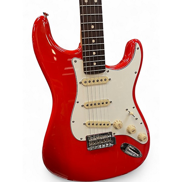 Used Fender Player Stratocaster Coral Red Solid Body Electric Guitar