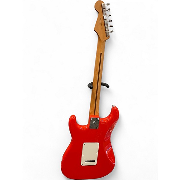 Used Fender Player Stratocaster Coral Red Solid Body Electric Guitar