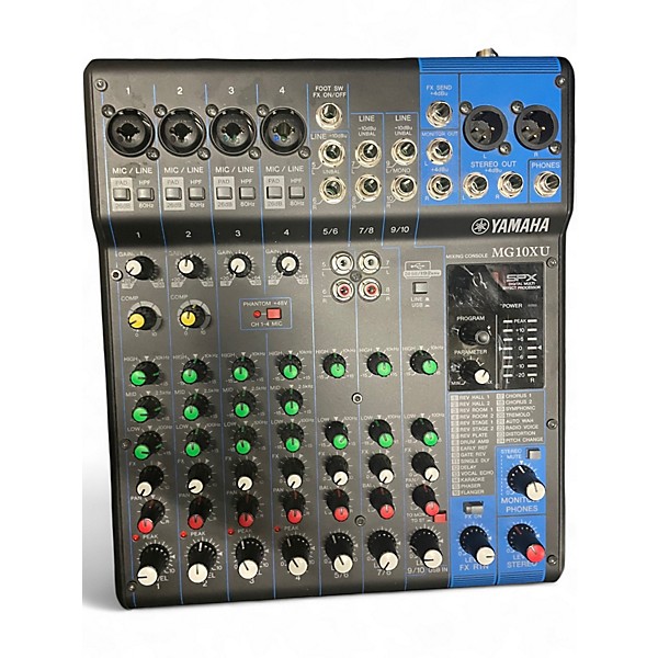 Used Yamaha MG10XU 10 Channel Mixer with Effects Unpowered Mixer
