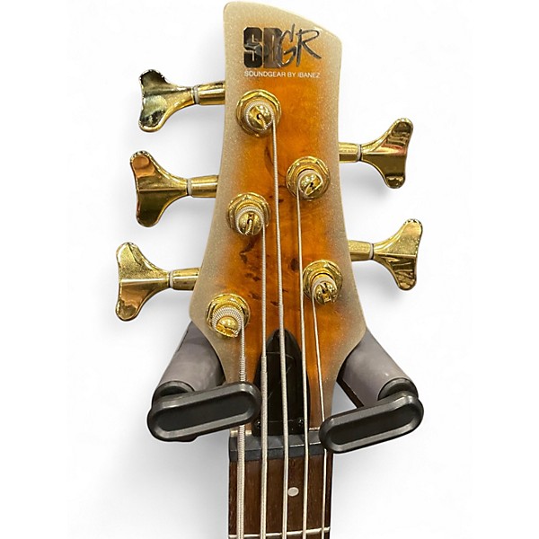 Used Ibanez SR405 5 String Mars Gold metallic burst Electric Bass Guitar