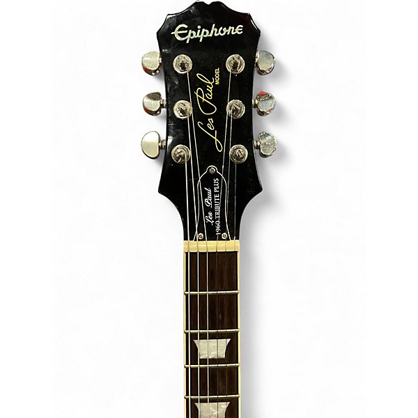 Used Epiphone Les Paul Tribute 1960S Plus Black Cherry Solid Body Electric Guitar