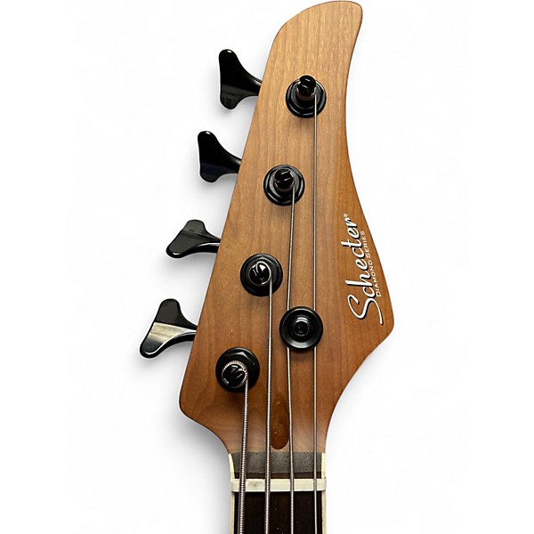 Used Schecter Guitar Research C4 4 String Satin Black Electric Bass Guitar