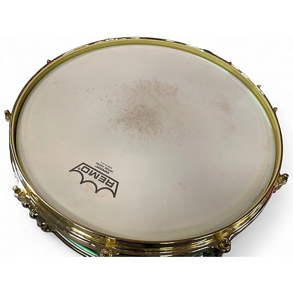 Used Ludwig 14X3.5 Carl Palmer Venus GREEN AND GOLD Drum