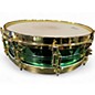Used Ludwig 14X3.5 Carl Palmer Venus GREEN AND GOLD Drum