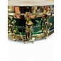 Used Ludwig 14X3.5 Carl Palmer Venus GREEN AND GOLD Drum