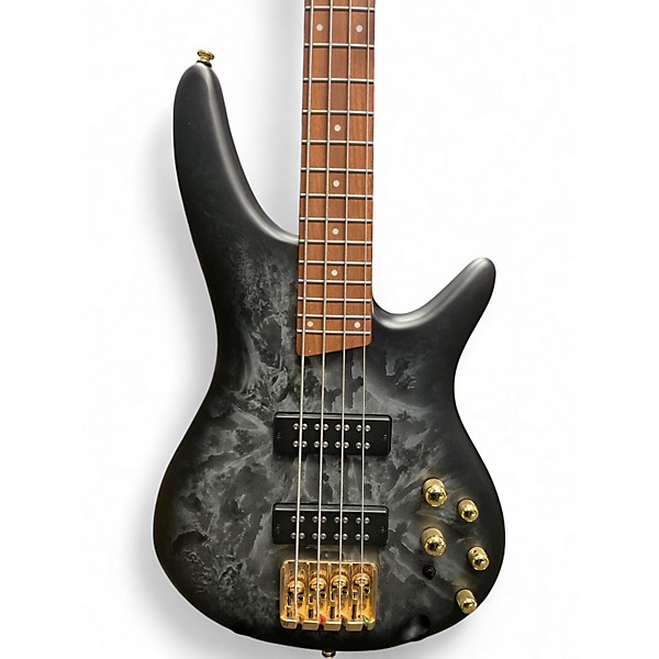 Used Ibanez sr300edx Trans Black Electric Bass Guitar