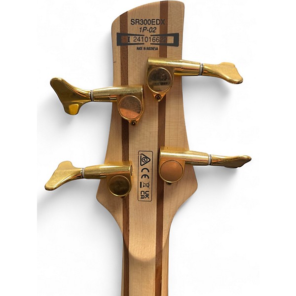 Used Ibanez sr300edx Trans Black Electric Bass Guitar