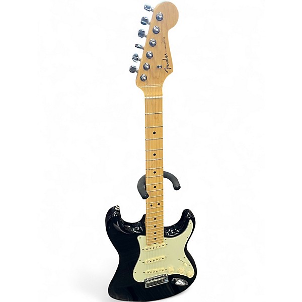 Used 2016 Fender American Elite Stratocaster black Solid Body Electric Guitar