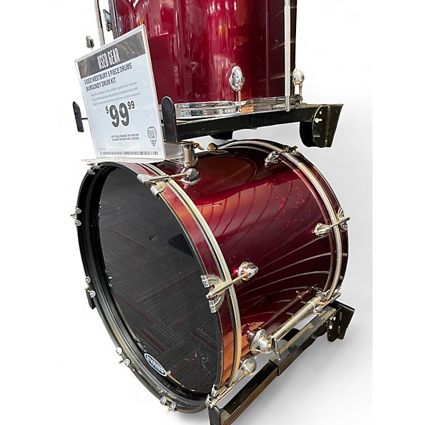 Used Westbury 5 Piece DRUMS Burgundy Drum Kit