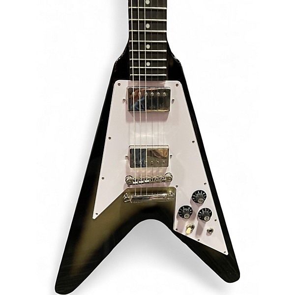 Used Epiphone Flying V 70s Silver Burst Solid Body Electric Guitar