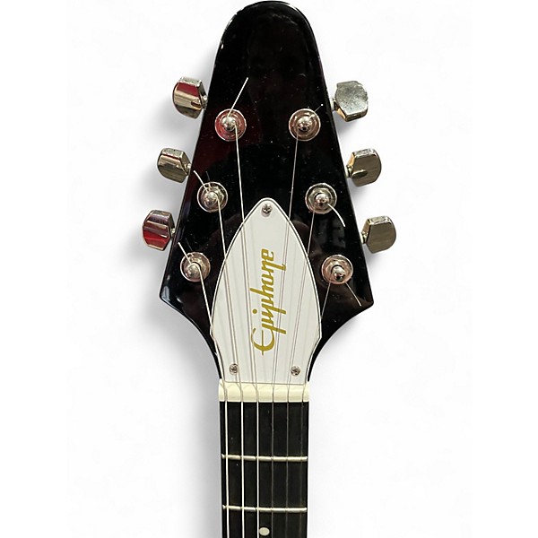 Used Epiphone Flying V 70s Silver Burst Solid Body Electric Guitar