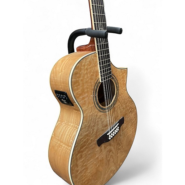 Used Ibanez Ew2012ase-nt Natural 12 String Acoustic Guitar