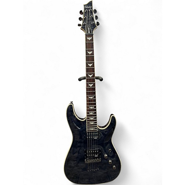 Used Schecter Guitar Research Omen Extreme 6 Trans Black Solid Body Electric Guitar