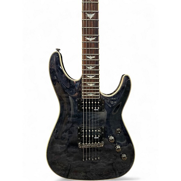 Used Schecter Guitar Research Omen Extreme 6 Trans Black Solid Body Electric Guitar