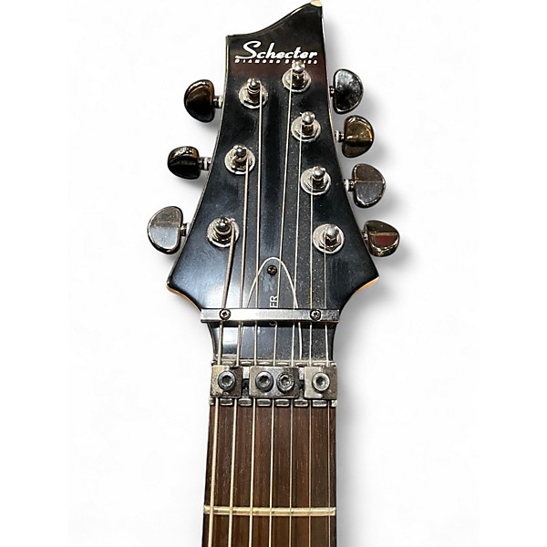 Used Schecter Guitar Research DIAMOND SERIES 7 STRING Black Solid Body Electric Guitar