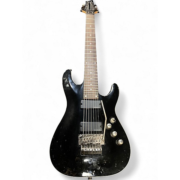 Used Schecter Guitar Research DIAMOND SERIES 7 STRING Black Solid Body Electric Guitar