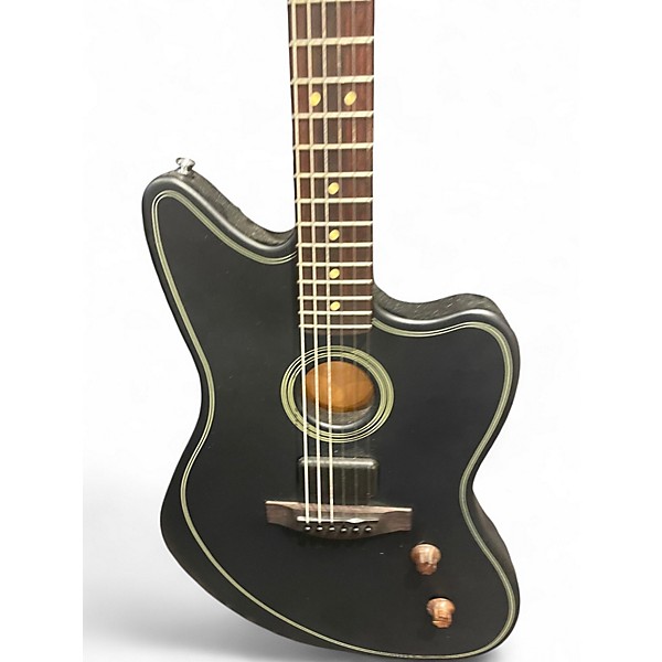 Used Fender Acoustasonic Standard Jazzmaster Black Acoustic Electric Guitar