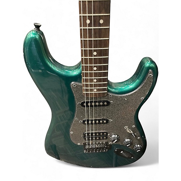 Used Squier Bullet Stratocaster HSS Metallic Green Solid Body Electric Guitar