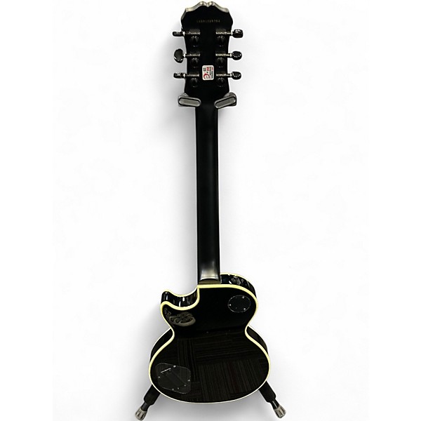 Used Epiphone Prophecy Les Paul Custom Plus Black Quilt Solid Body Electric Guitar