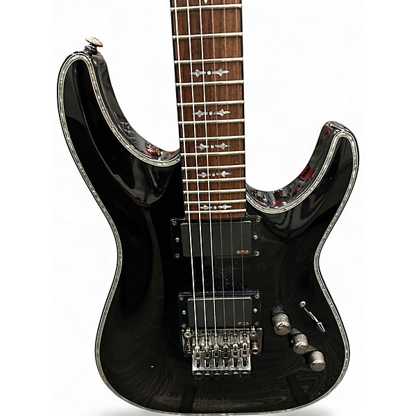 Used Schecter Guitar Research Hellraiser C1 Black Solid Body Electric Guitar