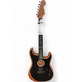Used Fender American Acoustasonic Stratocaster Black Acoustic Electric Guitar