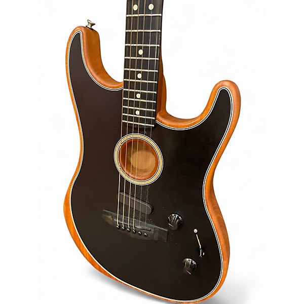 Used Fender American Acoustasonic Stratocaster Black Acoustic Electric Guitar