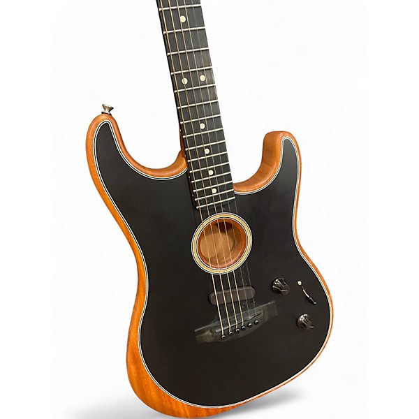 Used Fender American Acoustasonic Stratocaster Black Acoustic Electric Guitar