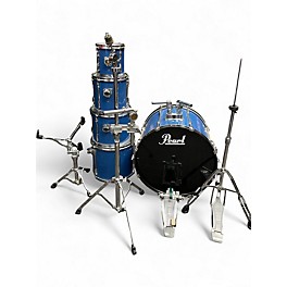 Used 1990s Pearl 5 Piece MLX Royal Blue Drum Kit