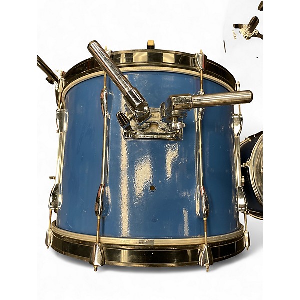 Used 1990s Pearl 5 Piece MLX Royal Blue Drum Kit