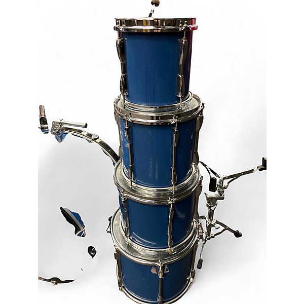 Used 1990s Pearl 5 Piece MLX Royal Blue Drum Kit