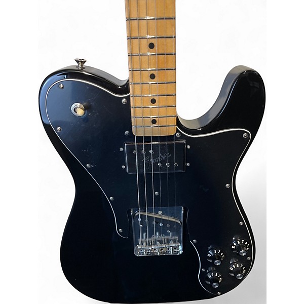 Used 2020 Fender Vintera 70s Telecaster Custom Black Solid Body Electric Guitar