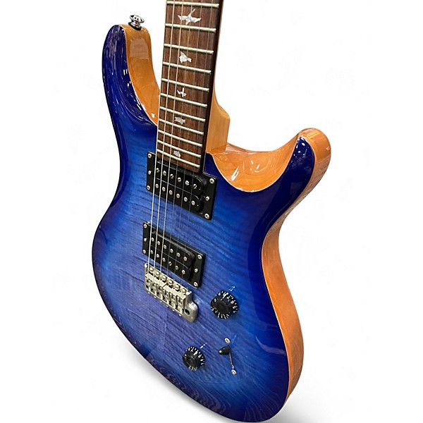 Used PRS SE Custom 24 Trans Blue Solid Body Electric Guitar