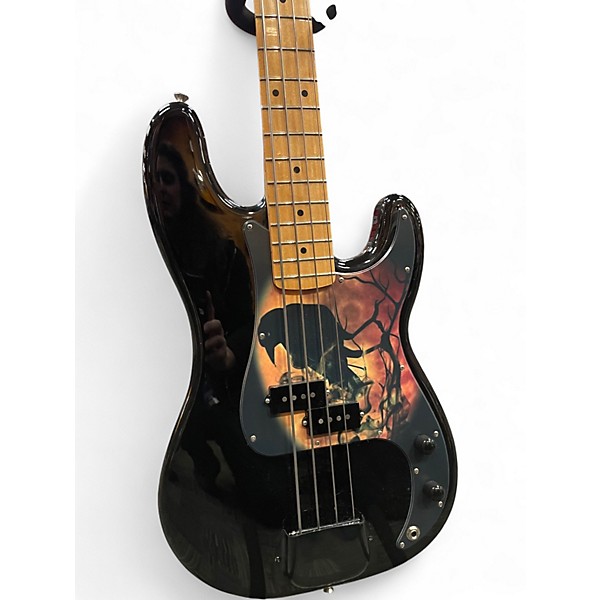 Used 2019 Fender Player Precision Bass Black Electric Bass Guitar