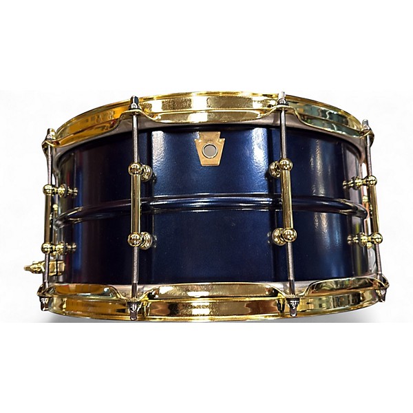 Used Ludwig 14in BluePhonic Snare Drum Midnight Blue Metallic Drum