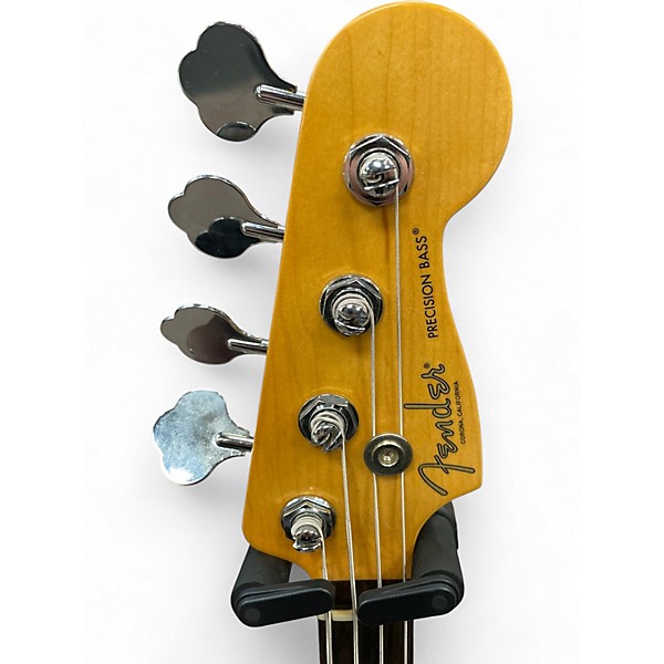 Used Fender American Professional II Precision Bass Metallic Silver Electric Bass Guitar