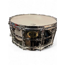 Used Pork Pie 14in BIG BLACK BOB 14' SNARE Black Chrome Drum