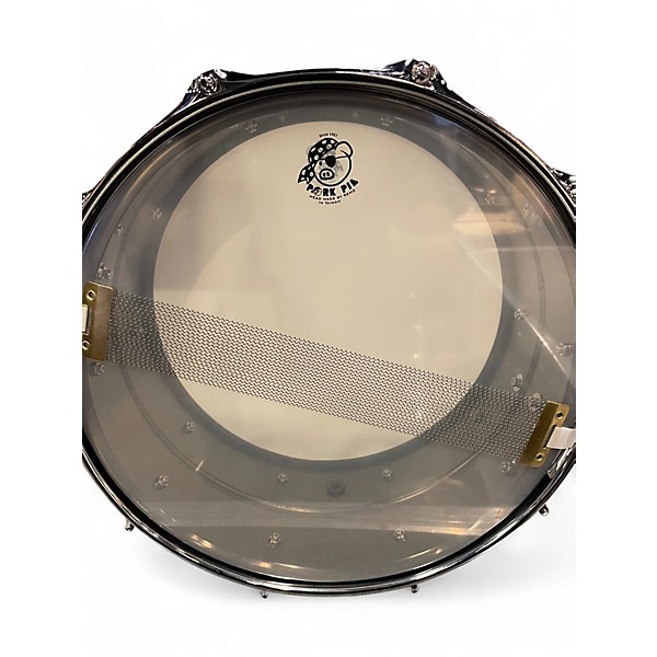 Used Pork Pie 14in BIG BLACK BOB 14' SNARE Black Chrome Drum
