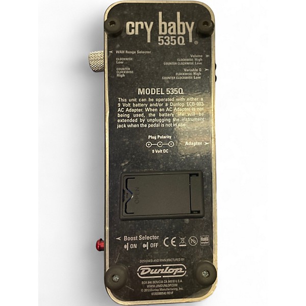 Used Dunlop 535Q Cry Baby Multi-Wah Effect Pedal