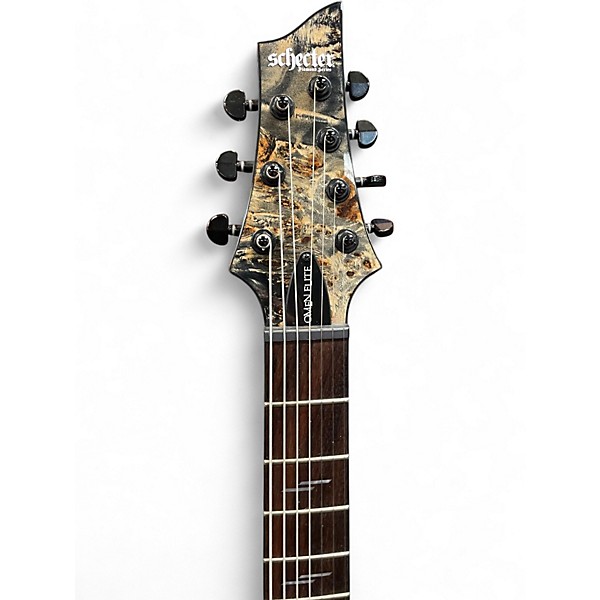 Used 2024 Schecter Guitar Research Omen Elite 7 Charcoal Solid Body Electric Guitar